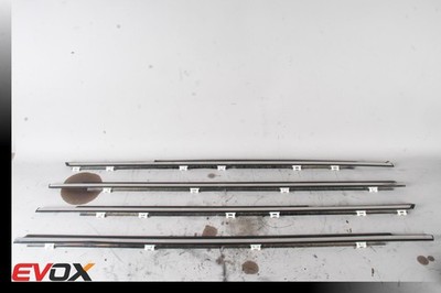08-15 LANCER EVOLUTION X EVO 10 LEFT RIGHT FRONT REAR CHROME DOOR GLASS TRIM