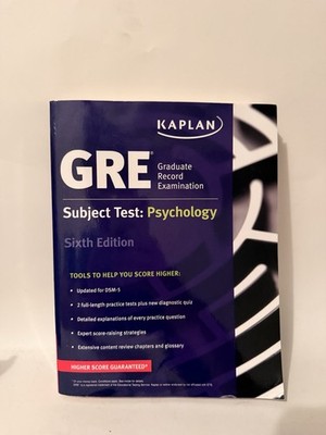 Kaplan GRE Subject Test Psychology Sixth Edition Study Guide Paperback