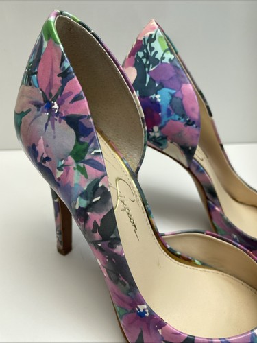 Jessica Simpson Floral Print Pumps Heels Women’s Size 6.5M Pointed Toe - Picture 3 of 10