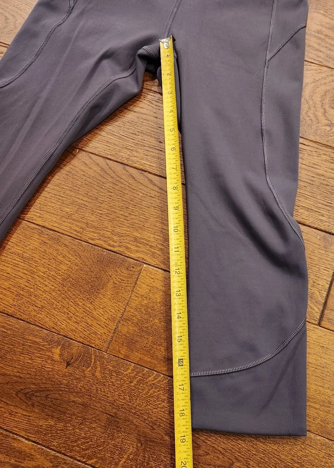 Leggings Lululemon Run Crop Capri Gris Yoga Atléticos Talla 6 Foto 4 de 4