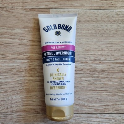 Gold Bond Age Renew Retinol Overnight Body & Face Lotion, with Retinol & Peptide