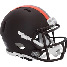 Cleveland Browns Alpha Dog Matte Brown 2025 On-Field Speed Mini Football Helmet