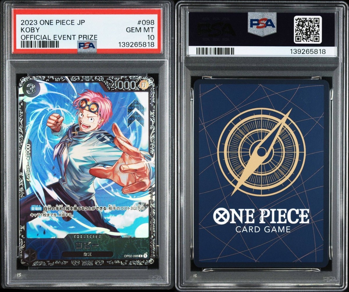 One Piece Card Japanese【Koby】PSA10 OP02-098 Official Event Prize