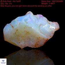 5.40 Cts Natural Australian Fire Opal Loose Healing Rough Gemstone 18x12x5 mm