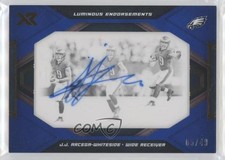 2019 Panini XR Luminous Endorsements Blue 5/49 JJ Arcega-Whiteside Auto v7j