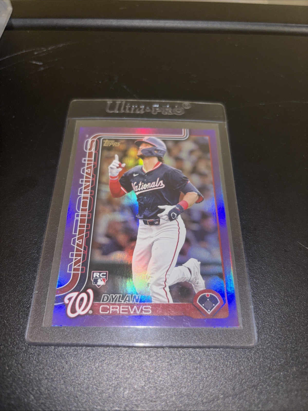 2025 Topps Series 1 Dylan Crews #74 Purple Holo Foil 82/250 (RC)
