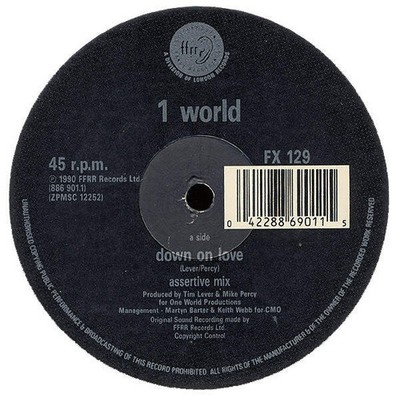 1 World - Down On Love (VINYL)