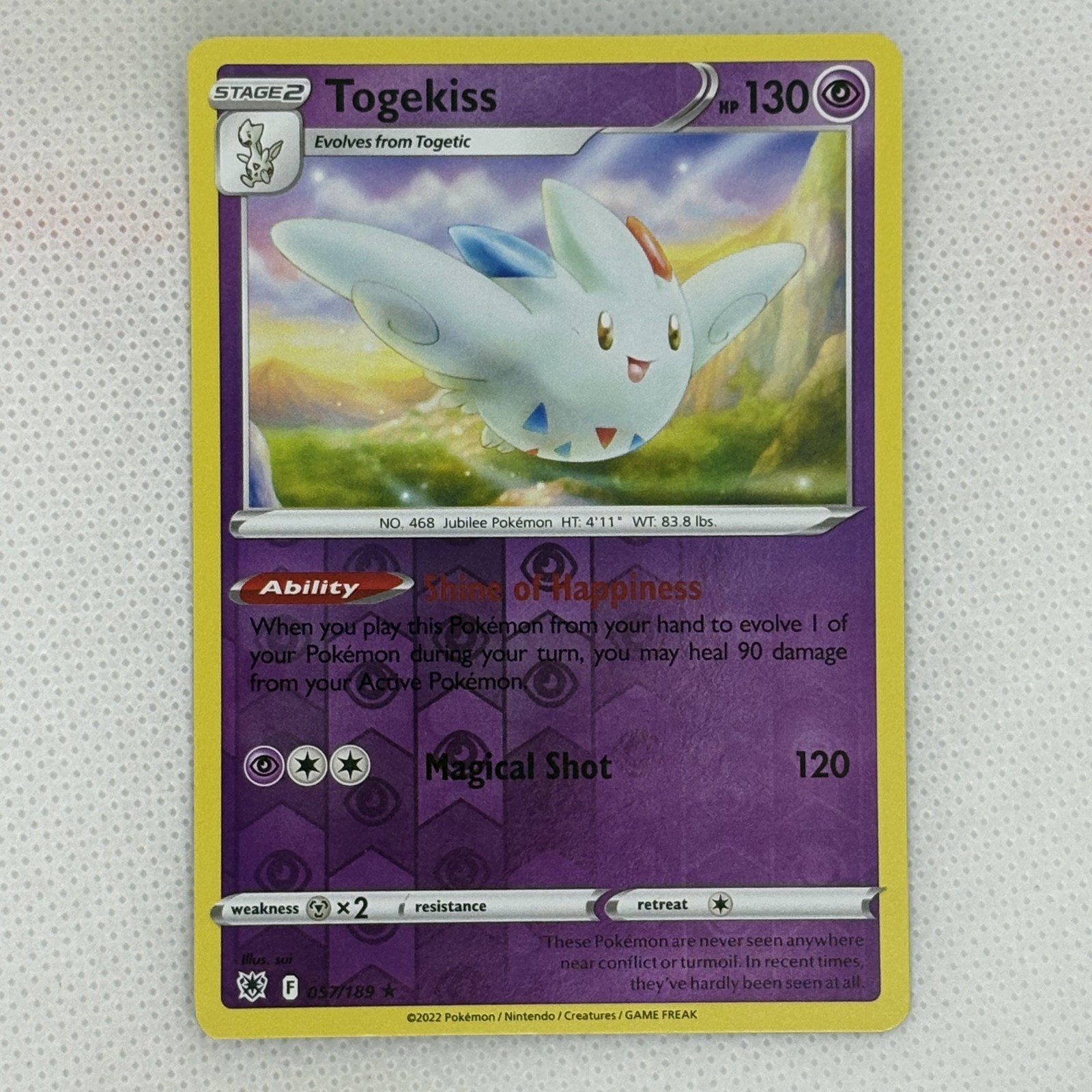 Pokemon TCG | Togekiss 57/189 | Reverse Holo Rare Astral Radiance!