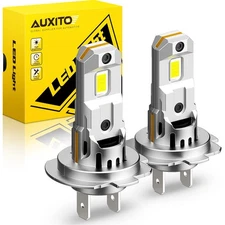 2x H7 Super Bright LED Headlight Bulbs Conversion Kit High/Low Beam 6500K White