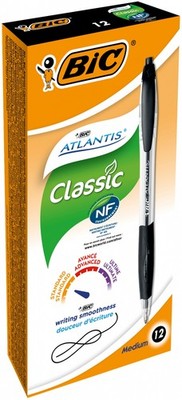 070330136717 Długopis automatyczny BiC Atlantis Click Czarny pudełko 12 szt. BIC