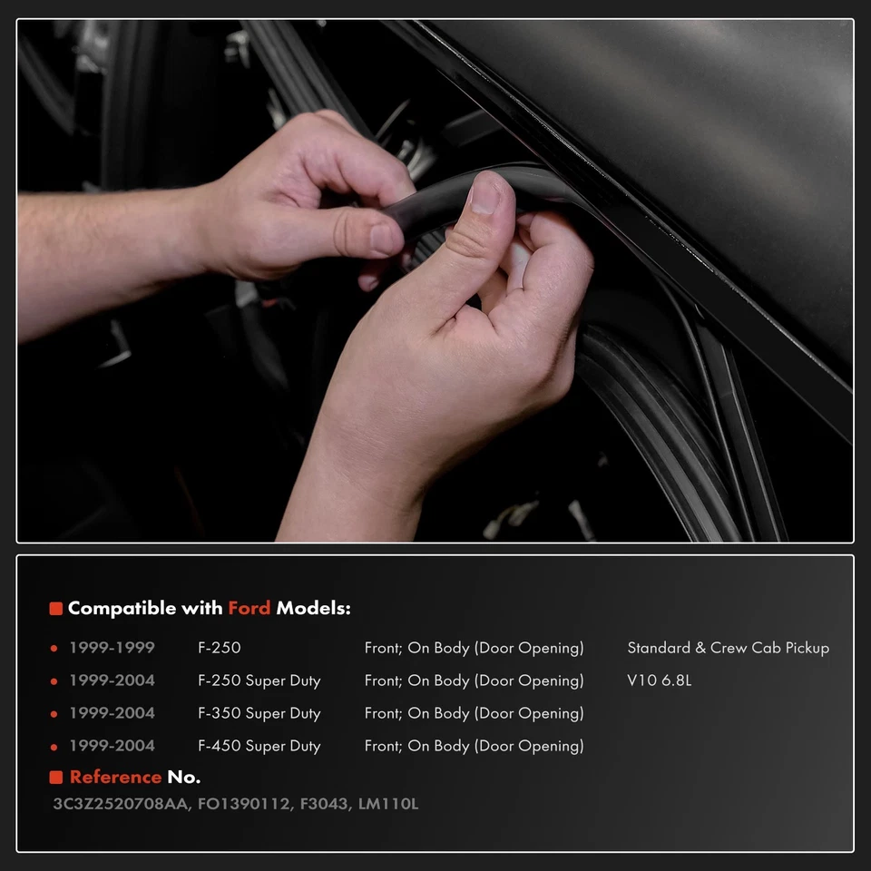 2x Sello de resistencia para puerta delantera para Ford F-250 1999 F-350 F-450 Super Duty 99-04 Foto 2 de 4