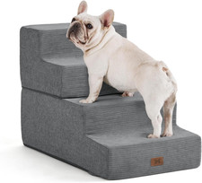 Dog Steps for High Bed Dog Stairs Ramps and Extra Wide Steps for Bed Foam Stairs
