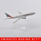 16cm Boeing 777 Diecast Metal Airplane Model 1/400 Scale Collectible Plane