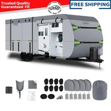 8 Layers Top Camper Cover Windproof Travel Trailer RV Cover Fit 20' to 22'