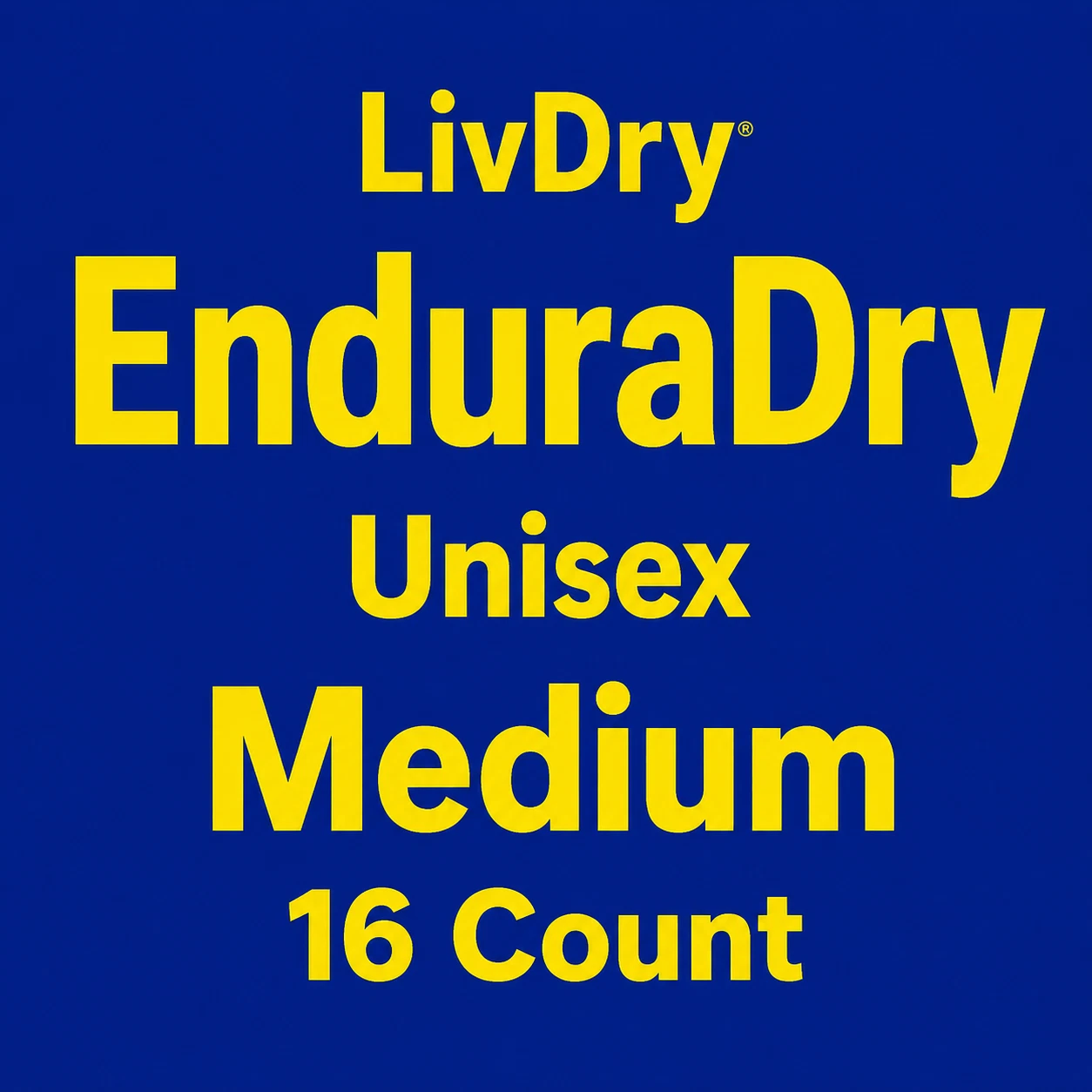 LivDry EnduraDry Max Adult Unisex Diapers with Tabs, Medium, 16 count