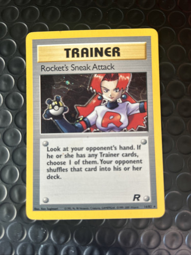 Pokemon Card Rocket's Sneak Attack Team Rocket 16/82 Rare Holo TCG 2000 - Picture 3 of 5