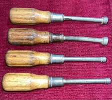 LOT of 4 WALDEN SPINTITE Nutdrivers USED 3408 1/4" 3412 3/8"