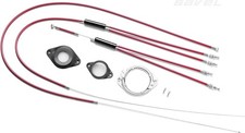 Easy-Install Red BMX Gyro Brake Cables with Spinner Rotors for 20-inch Bikes