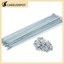 1Set 12G 245mm Length Bicycle Spokes Nipple Carbon Steel Galvanized Universal
