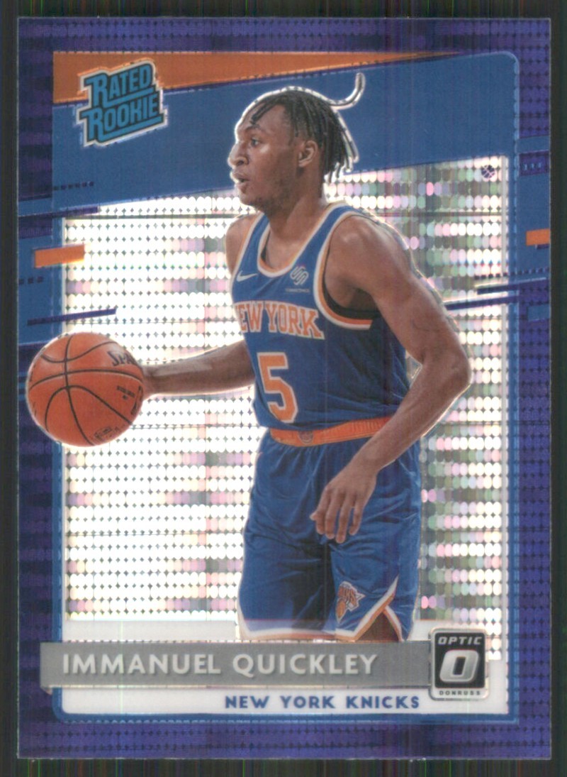 2020-21 Donruss Optic Target Purple Pulsar #175 Immanuel Quickley Knicks 1330