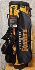 Pittsburgh Steelers Wilson NFL Golf Stand Carry Bag Rain Travel Hood 5 Way Top