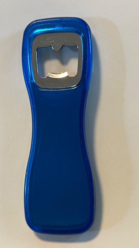 Alessi Bottle Opener Design Marc Newson 1999 Blue Stainless Used Good Condition