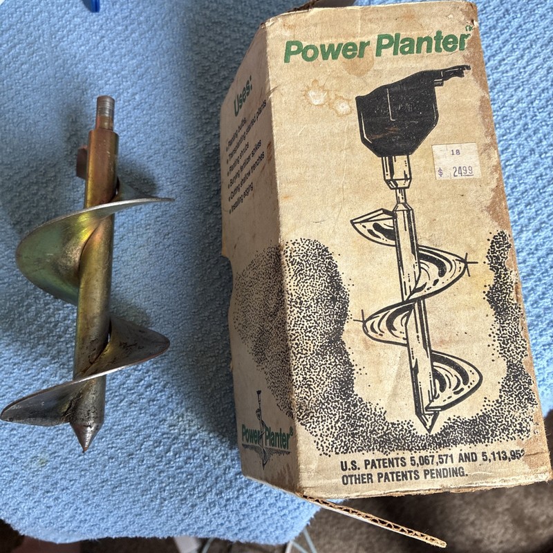 Power Planter Garden Auger For Drill 3" x 7" Bulb & Beddng Tool