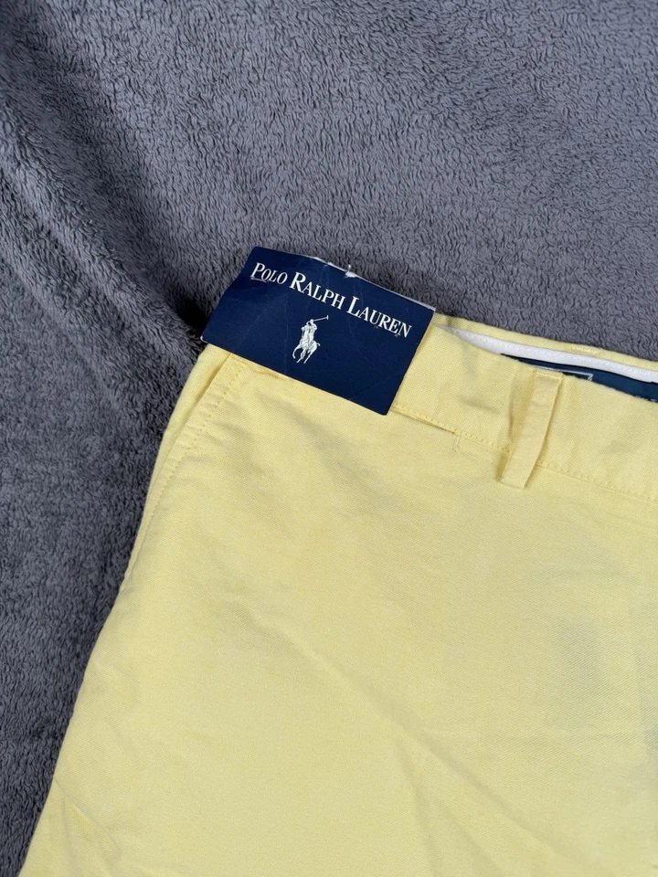 Polo Ralph Lauren Shorts Men's 42 Yellow Chino Preston Cotton Pocket - Image 2 of 4