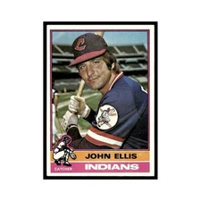 John Ellis 1976 Topps #383 Cleveland Indians Baseball Card EX