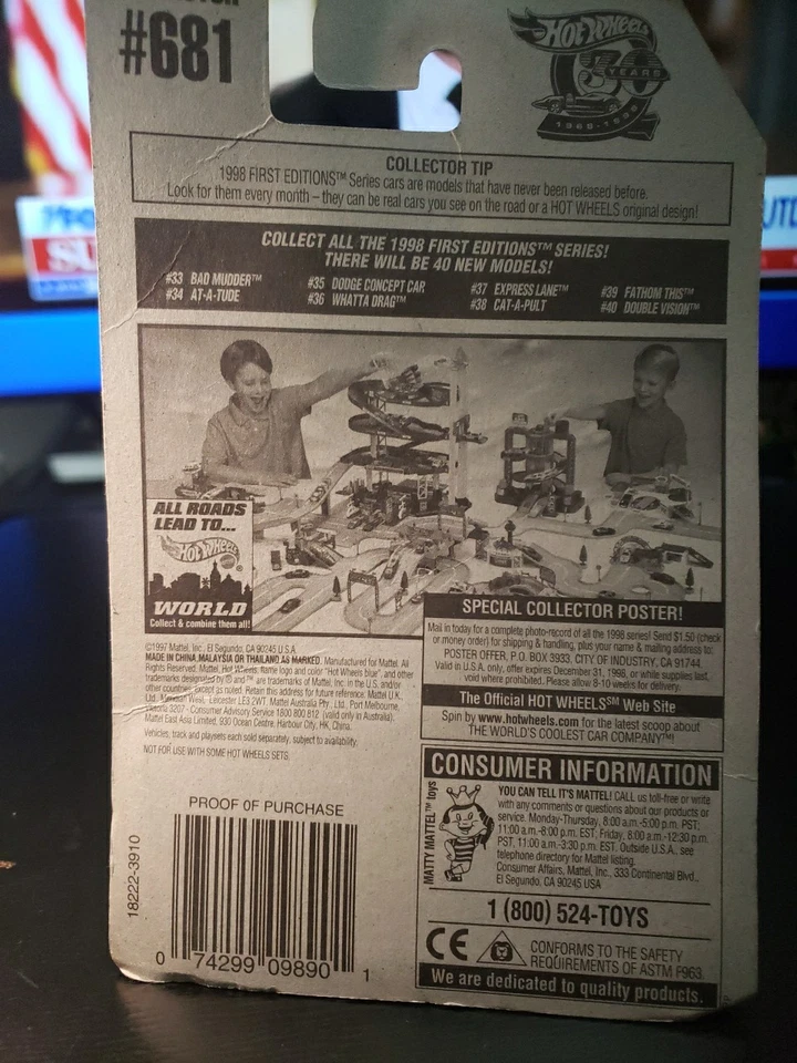 Hot Wheels 1998 Cat-A-Pult Roadster. Raro, muito bom estado! Primeiras edições 98 #38 de 40. - Imagem 3 de 4