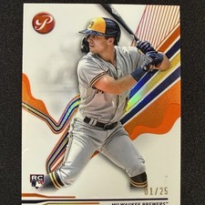 2024 Topps Pristine Sal Frelick Orange #1/25 Rookie #142 Milwaukee Brewers