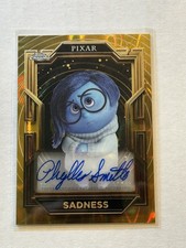 Topps Chrome Pixar Inside Out Sadness RA-10 Phyllis Smith Auto /10