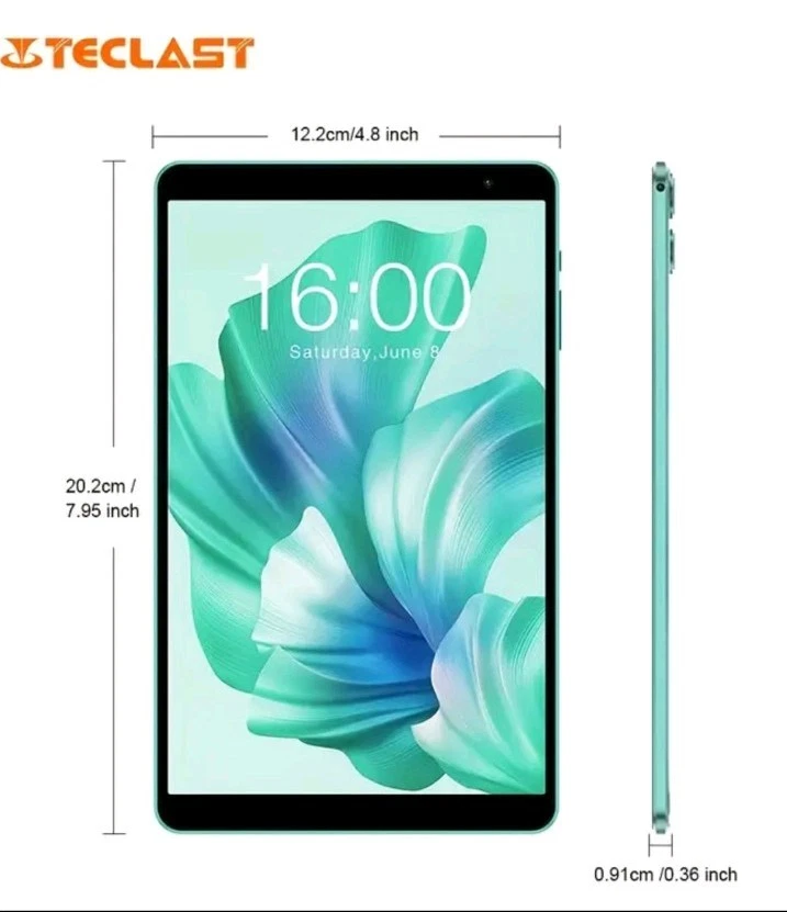 TECLAST tPad P85T - TLA016 WiFi Tablet 8 Zoll Android 13 4GB + 64GB Hellblau NEU - Bild 4 von 4