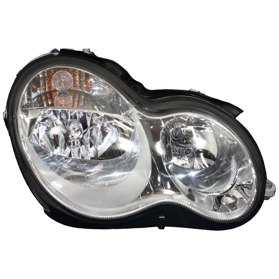 Headlight Set For 2005-2007 Mercedes Benz C230 2006-07 C280 Left Right With Bulb - Image 3 of 4