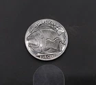 Hand Engraved Buffalo Nickel – Angry Predator Fish Reverse Carving Engraving