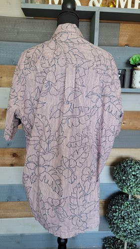 Cooke Street Honolulu Hawaiian Shirt Mens 2XL Pink Aloha Floral Short Sleeve - Picture 2 of 5