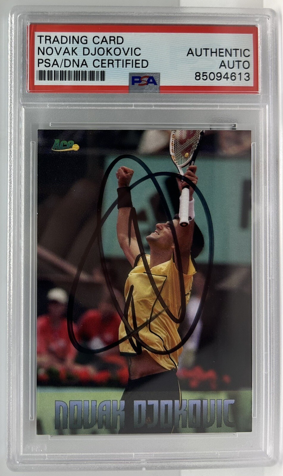 NOVAK DJOKOVIC SIGNED 2007 ACE AUTHENTIC PROMO CARD AUTO PSA/DNA RC ROOKIE