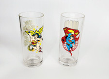 DC Collectors Glasses 2 Glass Set: Superman and Wonder Woman
