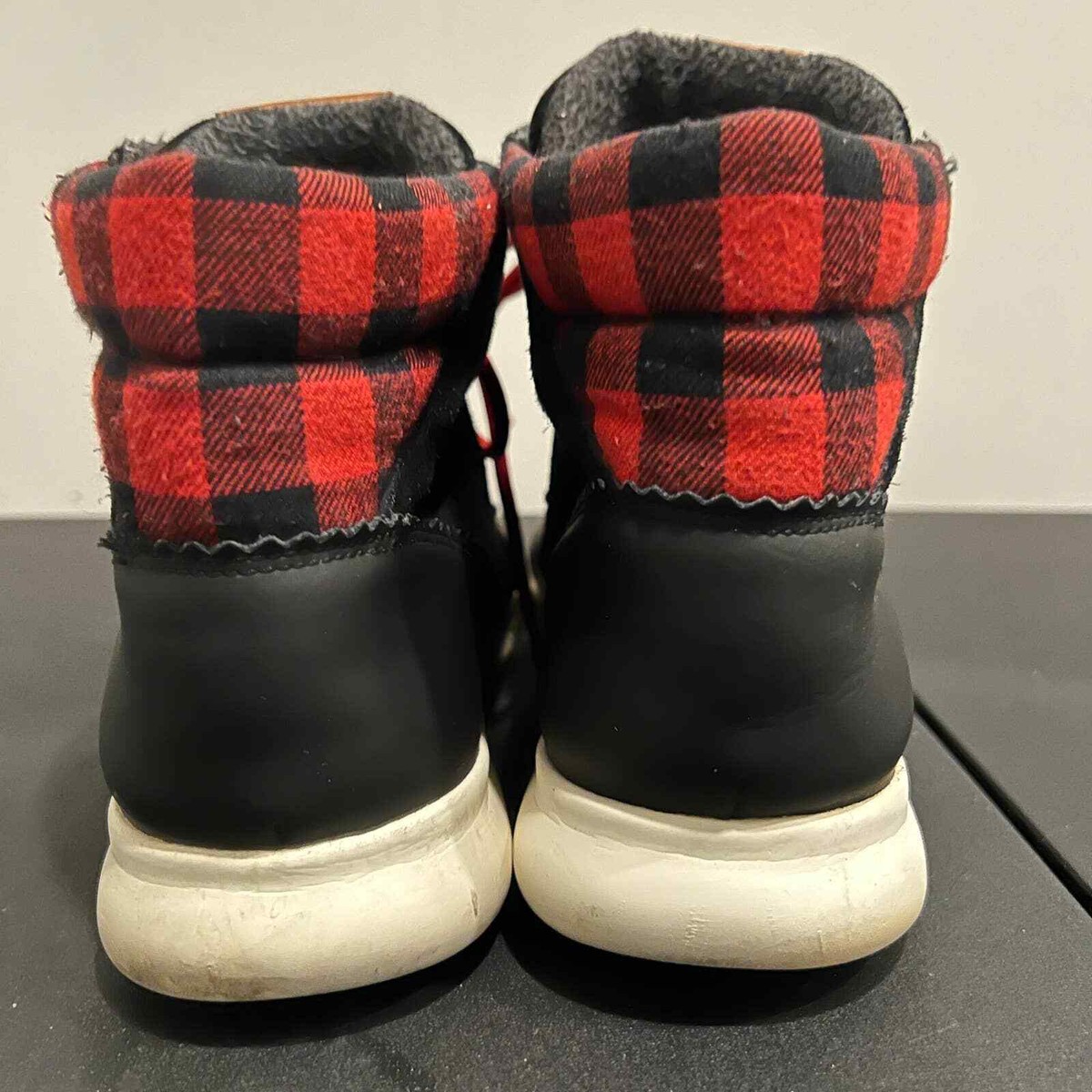Cole Haan Black Leather Boots with Red Accents Men main image 2
