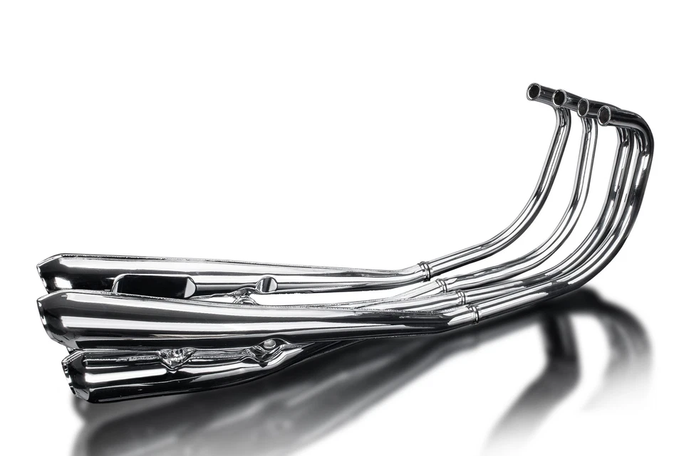 Delkevic KZ900 A4 Z1 Z1A Z1B 1972-76 réplica completa cromada sistema de escape 4-4 Foto 2 de 4