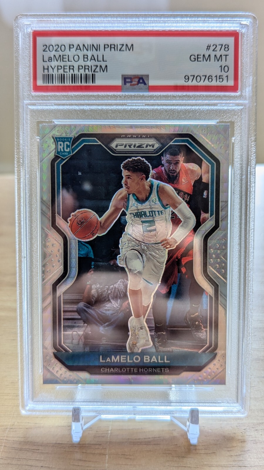 2020 Panini Prizm LaMelo Ball Rookie Hyper Prizm #278 PSA 10 GEM MINT HORNETS