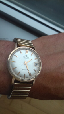 Roamer ROTODATE 44 JEWELS MST 471 AUTOMATIC VINTAGE WATCH SWISS MONTRE COLLECTOR