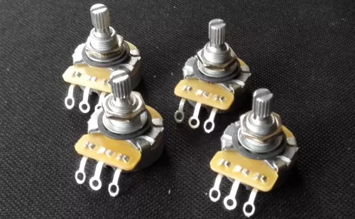 4 Genuine CTS 450S 500K POT Split Shaft 2 Audio 2 Linear for Gibson Guitar