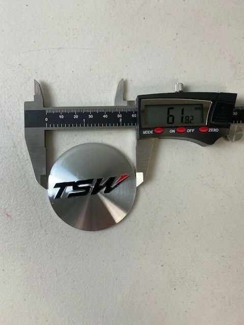 TSW TW60TSW5114 PL62-TSW-ALK1 5/114 Brushed Aluminum Logo Sticker