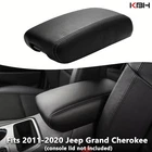Fit 2011-2020 Jeep Grand Cherokee Leather Center Console Lid Armrest Cover Black