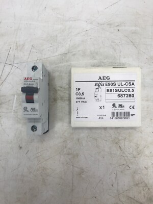 AEG Elfa E90S UL-CSA 1 P C0,5 10000A 277 VAC E91SULC0,5  687280 NEW IN BOX