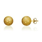 9 Carat Yellow Gold Star Ball Stud Earrings, 10mm