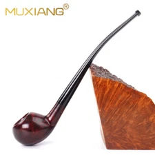 Reading Pipe Long Stem Tobacco Pipe Handmade Briarwood Churchwarden Smoking Pipe