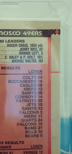 Tarjeta de fútbol americano Topps 1990 Montana to Craig a Winning Dou San Francisco 49ers #515 - Imagen 10 de 14