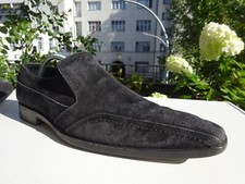 Sergio Rossi mens Goodyear shoes loafers suede Italy size 44.5 UK10.5 EXCELLENT
